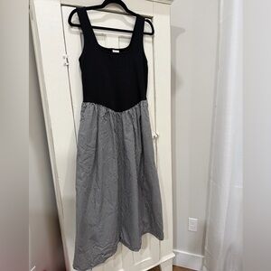 a new day Black and White Checkered Midi Dress